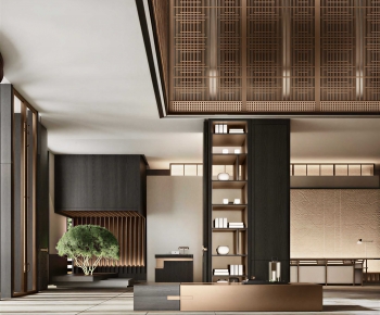 Modern Office Reception Desk-ID:383800988