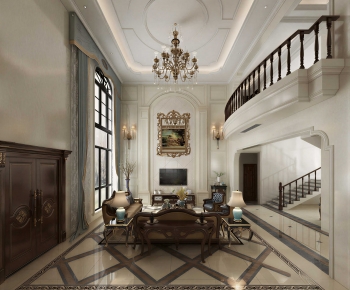 New Chinese Style A Living Room-ID:441510925