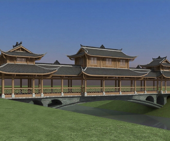 Chinese Style Ancient Architectural Buildings-ID:400487909