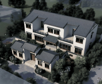 New Chinese Style Architectural Bird's-eye View Planning-ID:405988934