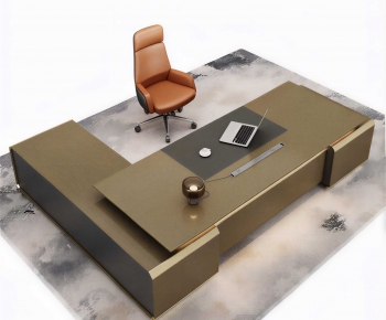 Modern Office Desk And Chair-ID:130127912