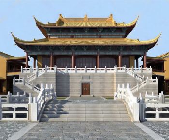 Chinese Style Ancient Architectural Buildings-ID:977808006