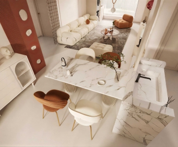 Modern Dining Table And Chairs-ID:589390994