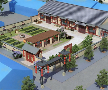 Chinese Style Architectural Bird's-eye View Planning-ID:874809987