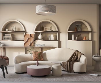 Wabi-sabi Style Sofa Combination-ID:496382951