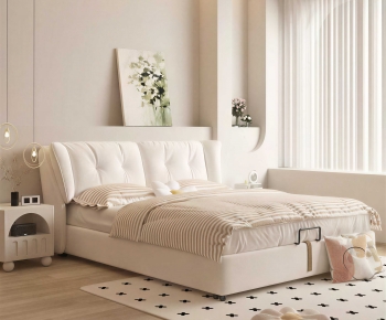 Modern Double Bed-ID:102460491