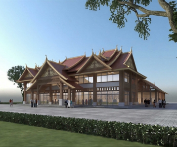 New Chinese Style Building Appearance-ID:785995014