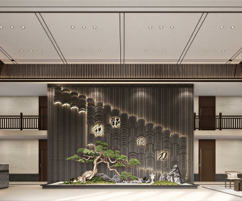 New Chinese Style Office Reception Desk-ID:982258088