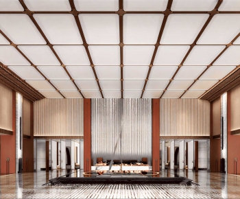 New Chinese Style Office Reception Desk-ID:231302984