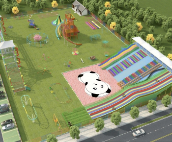 Modern Park Landscape-ID:756447085