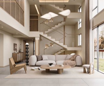 Wabi-sabi Style A Living Room-ID:787529935