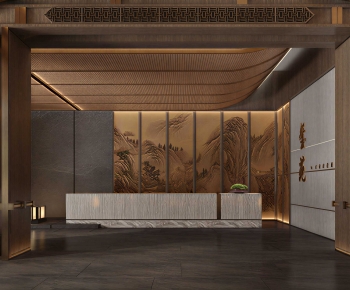 Modern Office Reception Desk-ID:387867937