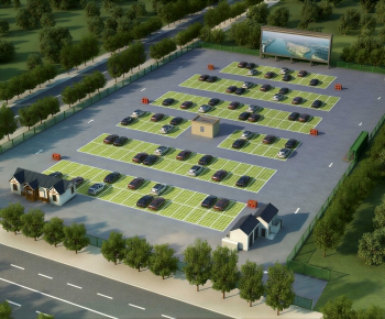 Modern Outdoor Parking Lot-ID:897699124