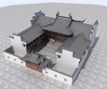New Chinese Style Building Appearance-ID:719975952