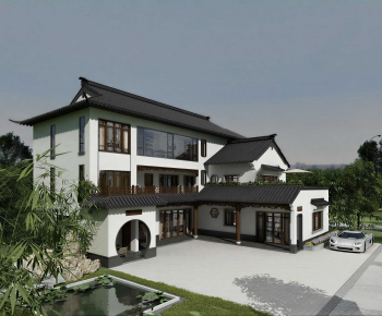 New Chinese Style Villa Appearance-ID:622687103