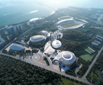 Modern Architectural Bird's-eye View Planning-ID:375158078