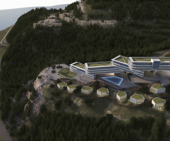 Modern Architectural Bird's-eye View Planning-ID:563365947