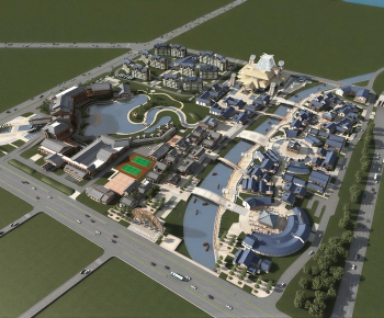 Modern Architectural Bird's-eye View Planning-ID:768301016