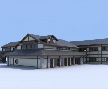 New Chinese Style Building Appearance-ID:841529496