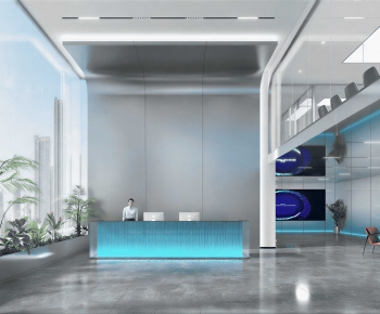 Modern Office Reception Desk-ID:711774116