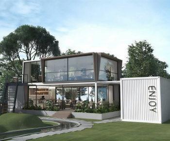 Modern Appearance Of Commercial Building-ID:302036053