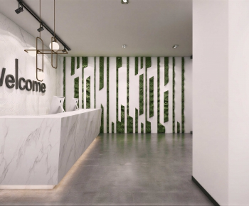 Modern Office Reception Desk-ID:721791035