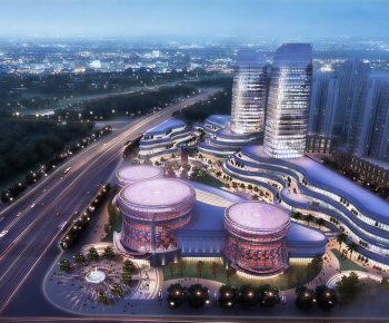 Modern Architectural Bird's-eye View Planning-ID:222502955