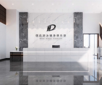 Modern Office Reception Desk-ID:445302014