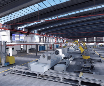 Modern Factory Floor/warehouse-ID:739641902
