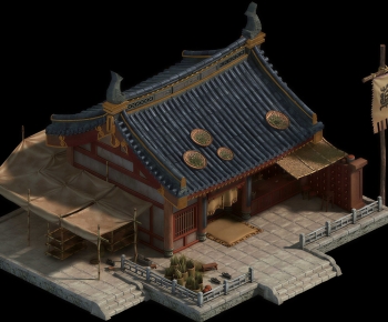 Chinese Style Ancient Architectural Buildings-ID:549516929