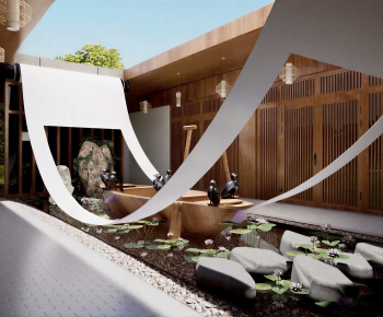 New Chinese Style Courtyard/landscape-ID:489458086