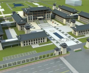 Chinese Style Architectural Bird's-eye View Planning-ID:575614935