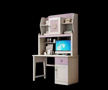 Modern Computer Desk And Chair-ID:382515912