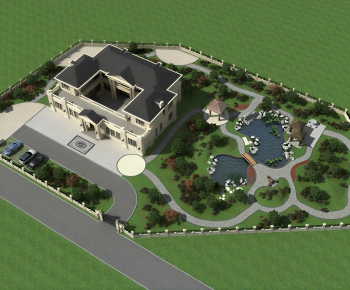 New Chinese Style Architectural Bird's-eye View Planning-ID:191215045