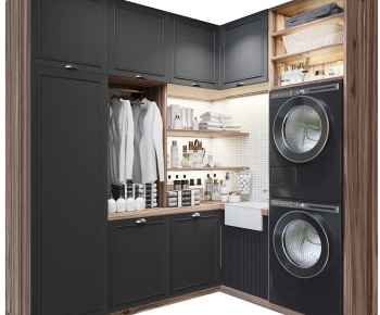 Modern Laundry Cabinet-ID:767117027