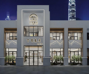 New Chinese Style Facade Element-ID:905402901