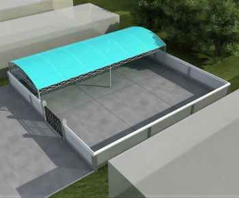 Modern Outdoor Parking Lot-ID:338469987