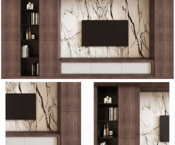New Chinese Style TV Wall-ID:642369991