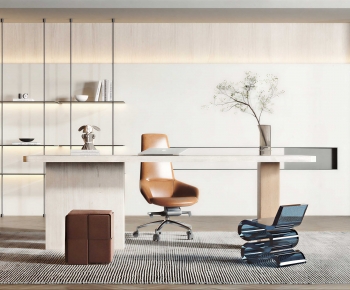 Modern Office Desk And Chair-ID:172910746