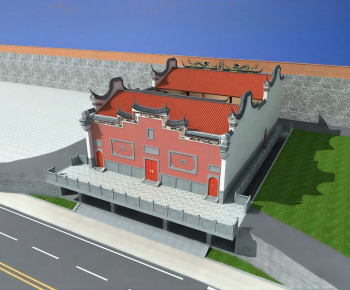 Chinese Style Religious Architecture-ID:498590959