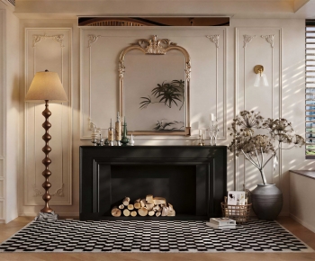 French Style Entrance Cabinet-ID:725090035