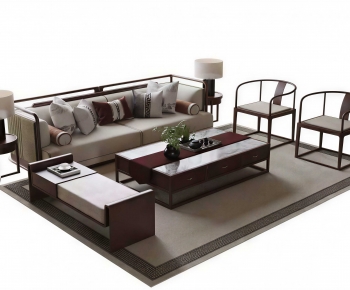New Chinese Style Sofa Combination-ID:893286946