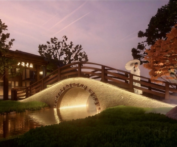 New Chinese Style Park Landscape-ID:996851929
