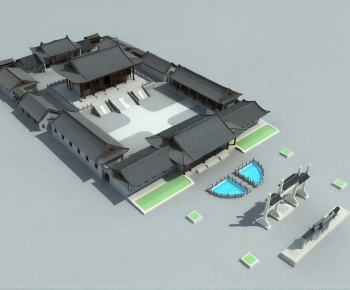 Chinese Style Architectural Bird's-eye View Planning-ID:119801041