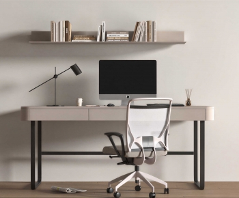 Modern Computer Desk And Chair-ID:116580011