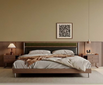 Modern Double Bed-ID:322432048