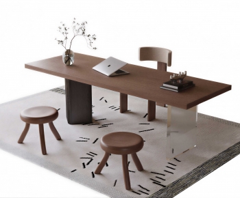 Modern Computer Desk And Chair-ID:489230289