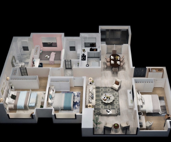 Modern A Bird's-eye View Of Home Decoration-ID:488512993