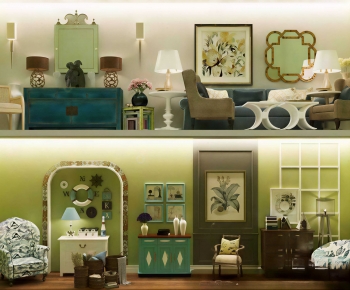 American Style A Living Room-ID:376254085