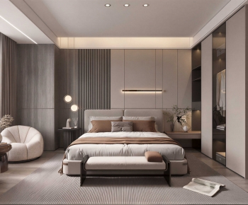 Modern Wabi-sabi Style Bedroom-ID:808058983